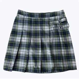 French Toast Plaid Pleated Skort Blue Green School  Preppy Academia Womens‎ 6